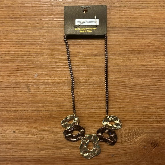 NWT Hope collection necklace and earrings set Gold and copper tones Beautiful - Picture 2 of 10